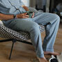 Personalised Men’s Pure Cotton Pyjama Set – Blue Check Comfort, thumbnail 7 of 9