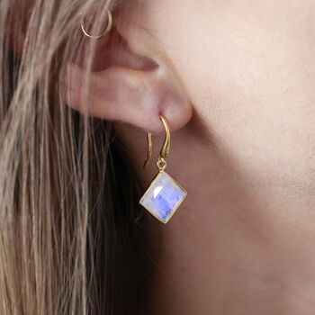 Gemstone Drops In 18ct Gold Vermeil Plated, 3 of 5