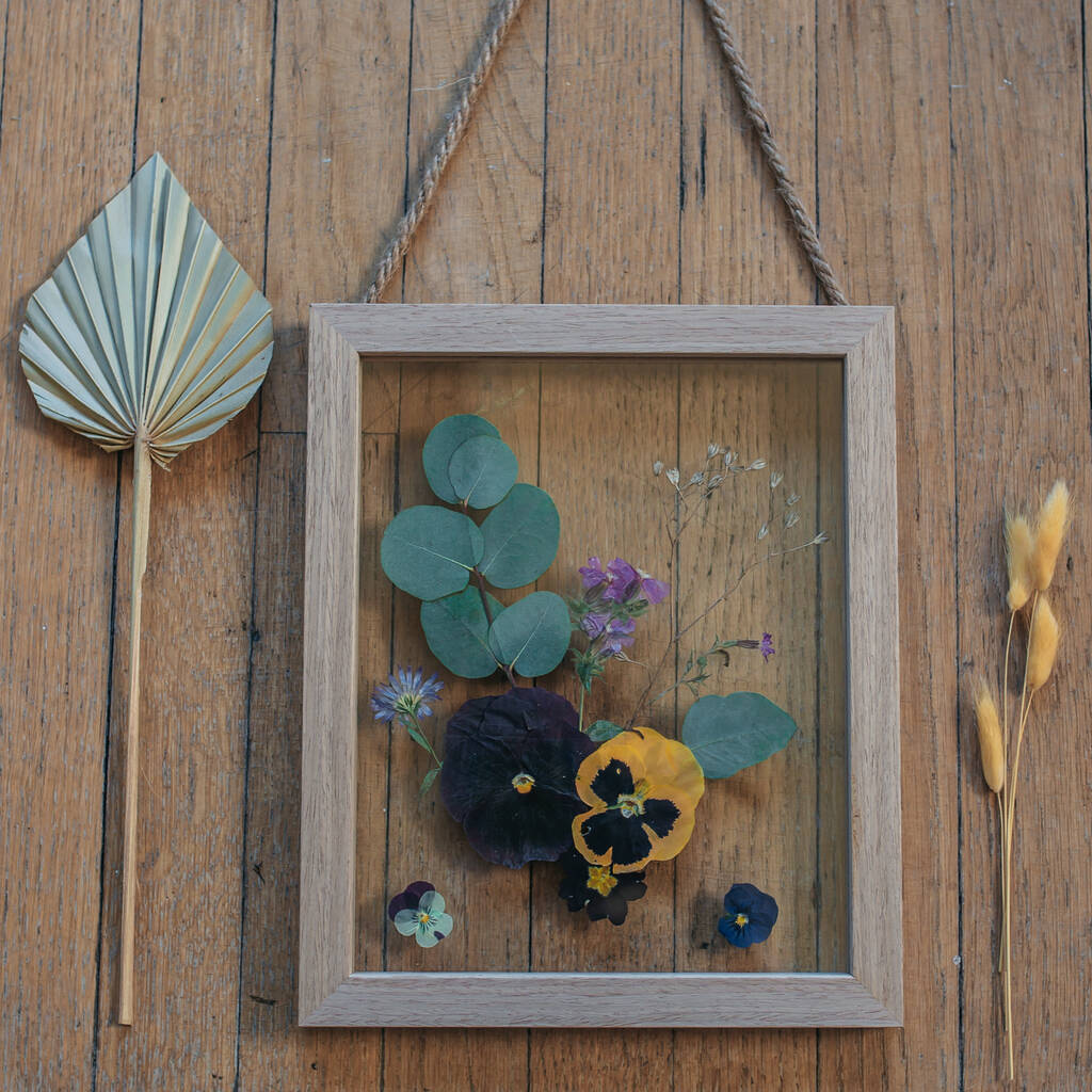 pressed flower wooden frame by luna and wild | notonthehighstreet.com