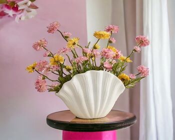 White Shell Shaped Flower Vases, 7 of 7