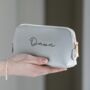 Personalised Pink Or Grey Clutch Bag, thumbnail 2 of 3