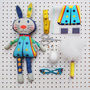 Superhero Easter Bunny Personalised Doll Sewing Kit, thumbnail 2 of 8