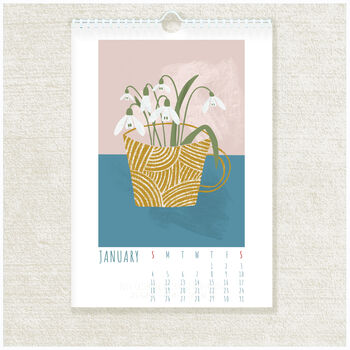 2026 Flower Mugs Illustrated Mini Wall Calendar, 2 of 6
