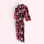 Cherry And Bow Print 100% Cotton Dressing Gown, thumbnail 6 of 6