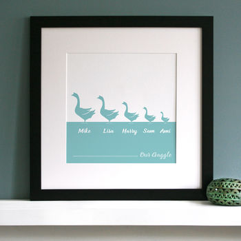 Personalised Gaggle Of Geese Family Print, 2 of 9