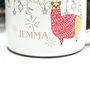 Personalised Llama Christmas Mug, thumbnail 2 of 4