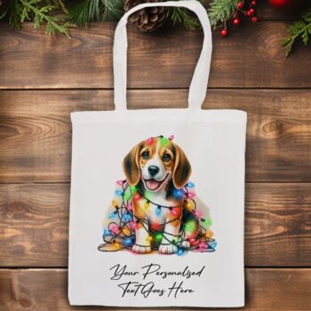 Personalised Beagle In Christmas Lights, 5 of 9