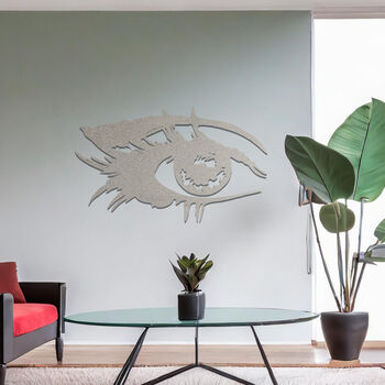Artistic Metal Eye Wall Art For Modern Living Room Decor, 6 of 11