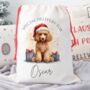 Personalised Poodle Santa Sack, thumbnail 1 of 2