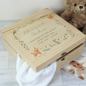 Personalised Woodland Animal Keepsake Box, 2 of 7