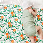 Personalised Botanical Orange Swaddle Blanket, thumbnail 3 of 7