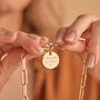 18k Gold Plated Personalised Disc Link Chain Necklace, thumbnail 3 of 8