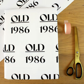 Personalised Funny Old Milestone Wrapping Paper, 2 of 6