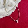 925 Silver Heart Dangle Boho Thin Payal Anklet, thumbnail 4 of 5