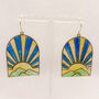 Large Statement Sunrise Earrings, Clay And Resin, thumbnail 4 of 5