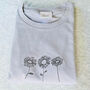 Embroidered Sunflower Sketch T Shirt, thumbnail 1 of 4