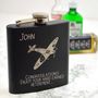 Personalised Hip Flask With A Spitfire Aircraft, thumbnail 1 of 2