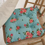 Set Of Two Tie On Blue Rose Seat Pads, thumbnail 4 of 5