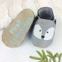 Personalised Husky Dog Baby Shoes, thumbnail 1 of 6