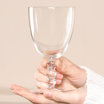 Four Luxury Beaded Stem Wine Glasses, 4 of 9