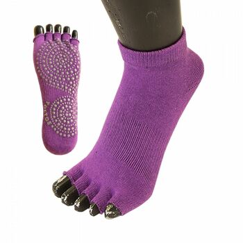 Yoga And Pilates Anti Slip Sole Trainer Open Toe Socks, 2 of 3