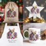 Personalised Corgi In Christmas Lights, thumbnail 1 of 9