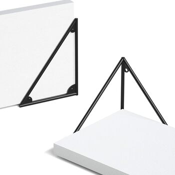 Set Of Three White Rust Floating Shelves, 3 of 7