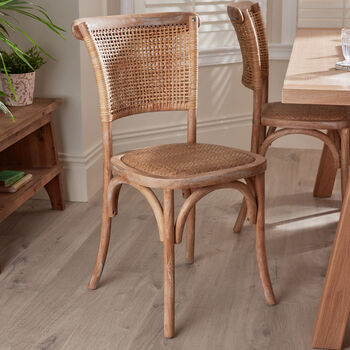 Set Of Two Provence Wicker Dining Chairs, 3 of 7