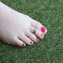 Black Footsteps Bohemian Midi Band Toe Ring, thumbnail 3 of 9