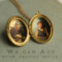 Gold Brass Oval Butterfly Locket, thumbnail 3 of 6