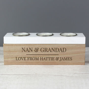 Personalised Wooden Tea Light Storage Box, 9 of 11