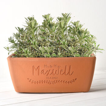 Personalised Terracotta Window Box Pot, 2 of 5