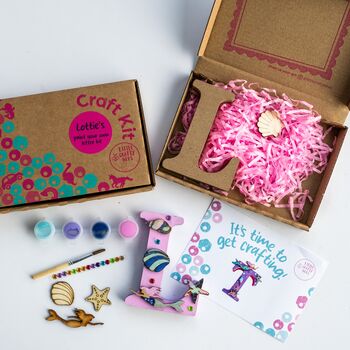 Personalised Paint Your Own Mermaid Wooden Letter, 2 of 7