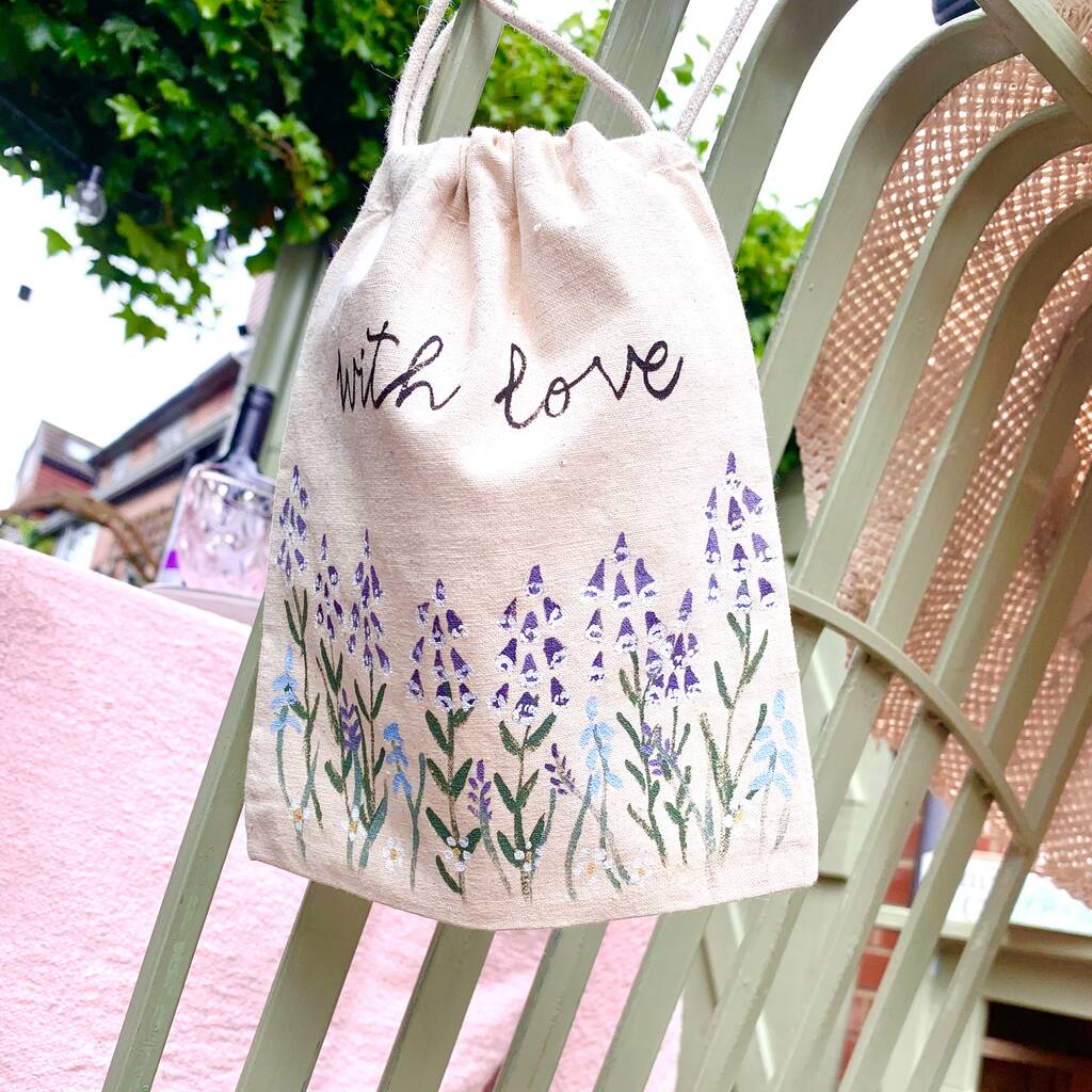 Personalised Cottage Garden Hand Painted Gift Bag, 1 of 7