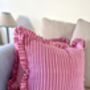 Pink Striped Boho Cushion, thumbnail 1 of 3