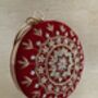 Red Circular Velvet Bangle Clutch Bag, thumbnail 1 of 8