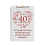 Personalised 40th Ruby Anniversary Tea Light Holder, thumbnail 3 of 3
