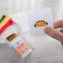 Kawaii Taco Mini Cross Stitch Kit, thumbnail 1 of 8