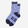 Bees Floral Snowflake Bamboo Ankle Socks Women's Blue, thumbnail 2 of 4