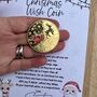 Christmas Wish Coin, Gold Plated Commemorative Coin, thumbnail 3 of 8