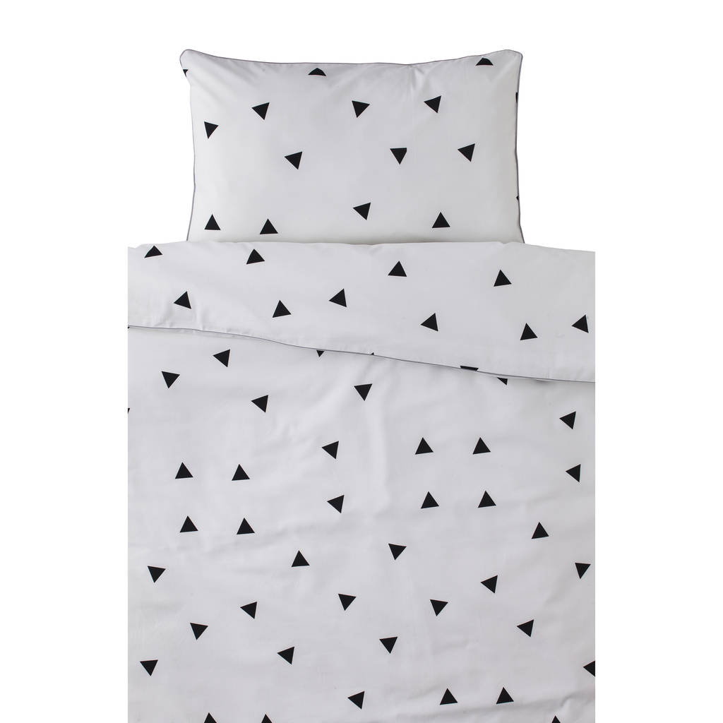 Geometric Triangle Print Children's Bedding Set By Ta Da ...