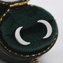Crescent Moon Stud Earrings In Sterling Silver, thumbnail 5 of 12