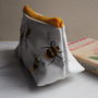 Bees Small Leather Makeup Bag, thumbnail 3 of 8
