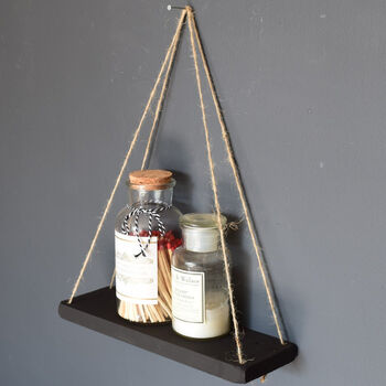 Black Hand Painted Floating Shelves, 4 of 5