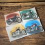 Set Of Four Handkerchiefs With Classic Motorbikes, thumbnail 4 of 10