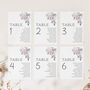 Wedding Seating Plan Cards Pink Lilac Floral, thumbnail 2 of 7