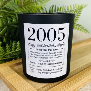 Personalised 18th 2005 Birthday Milestone Candle, 4 of 11