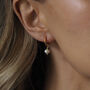 Freshwater Pearl Gold Plated Hoop Earrings, thumbnail 1 of 3