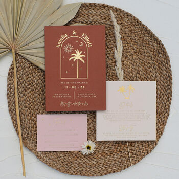 Boho Palm Wedding Invitation Suite, 10 of 12