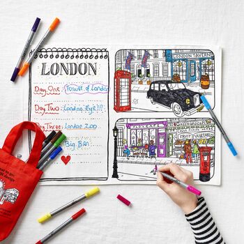 Map Of London Placemat Kit + 10 Pens, 3 of 5